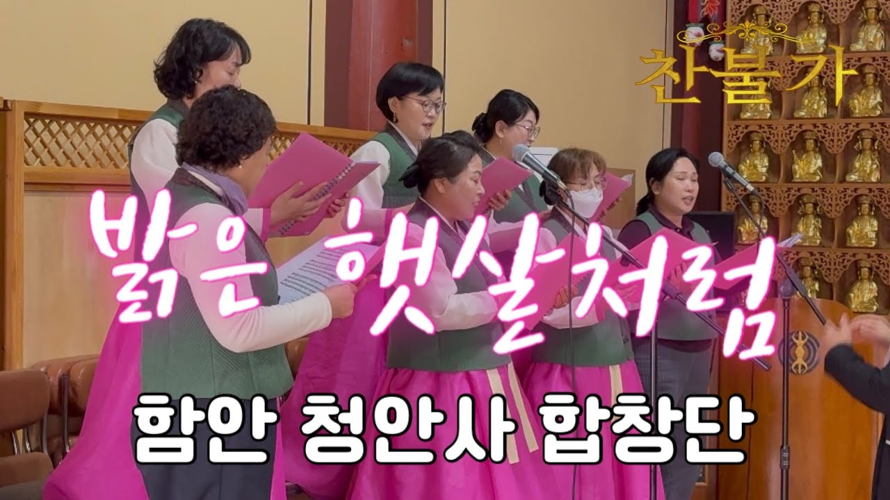 밝은 햇살처럼(함안청안사합창단) #찬불가#진소윤tv#밝은 햇살처럼 #신나는찬불가