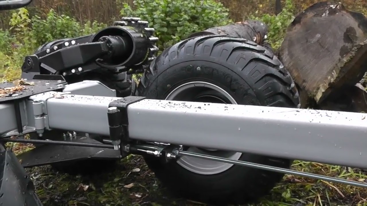 GOLJAT gozdarska prikolica  / žerjav Vahva Jussi 400 + ATV z naletno zavoro 4WD zmore - CAN DO