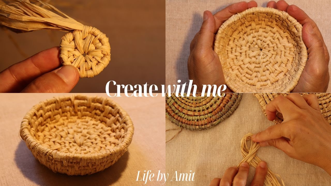 Cozy basket weaving 🌻 Make your own raffia basket