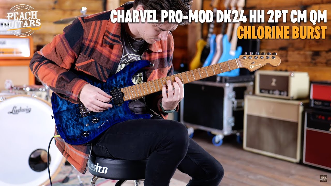 No Talking...Just Tones | Charvel Pro-Mod DK24 HH 2PT CM QM | Chlorine Burst