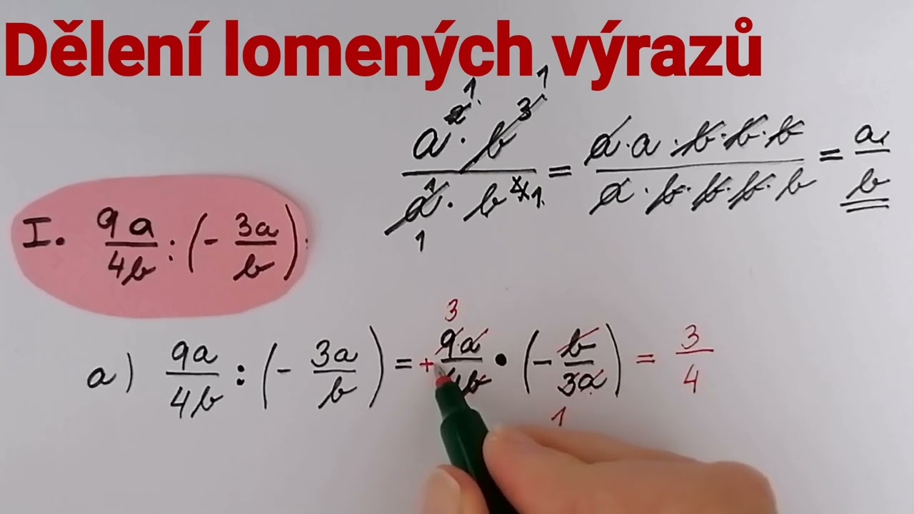 1. Dělení lomených výrazů