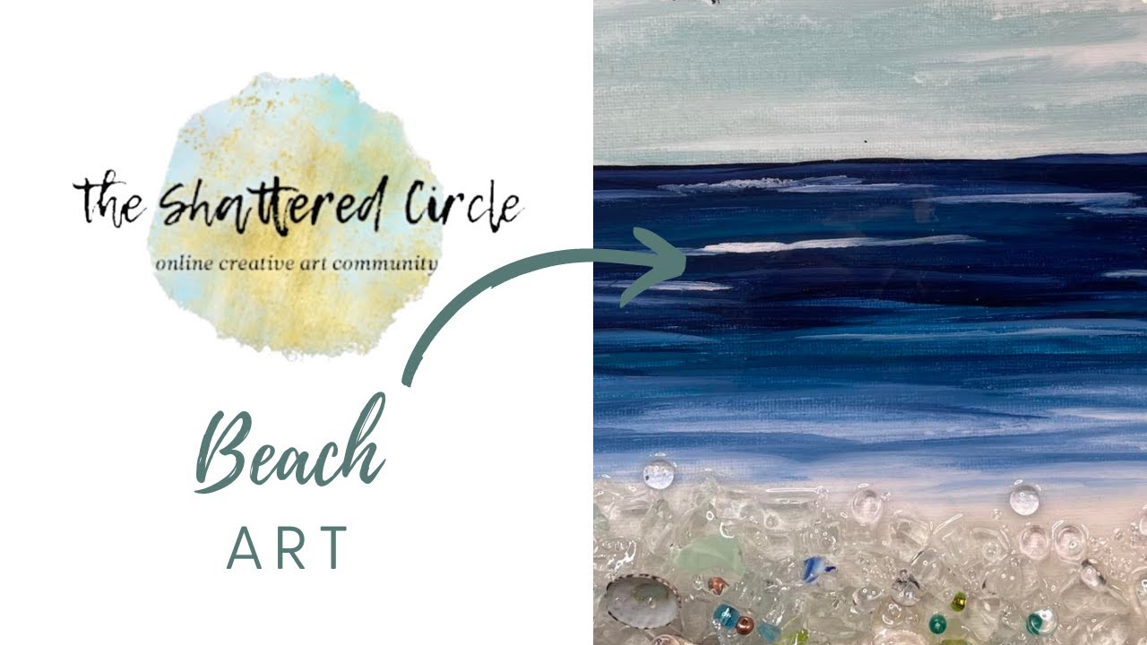 Beach Art (Glass & Resin Art Tutorial)