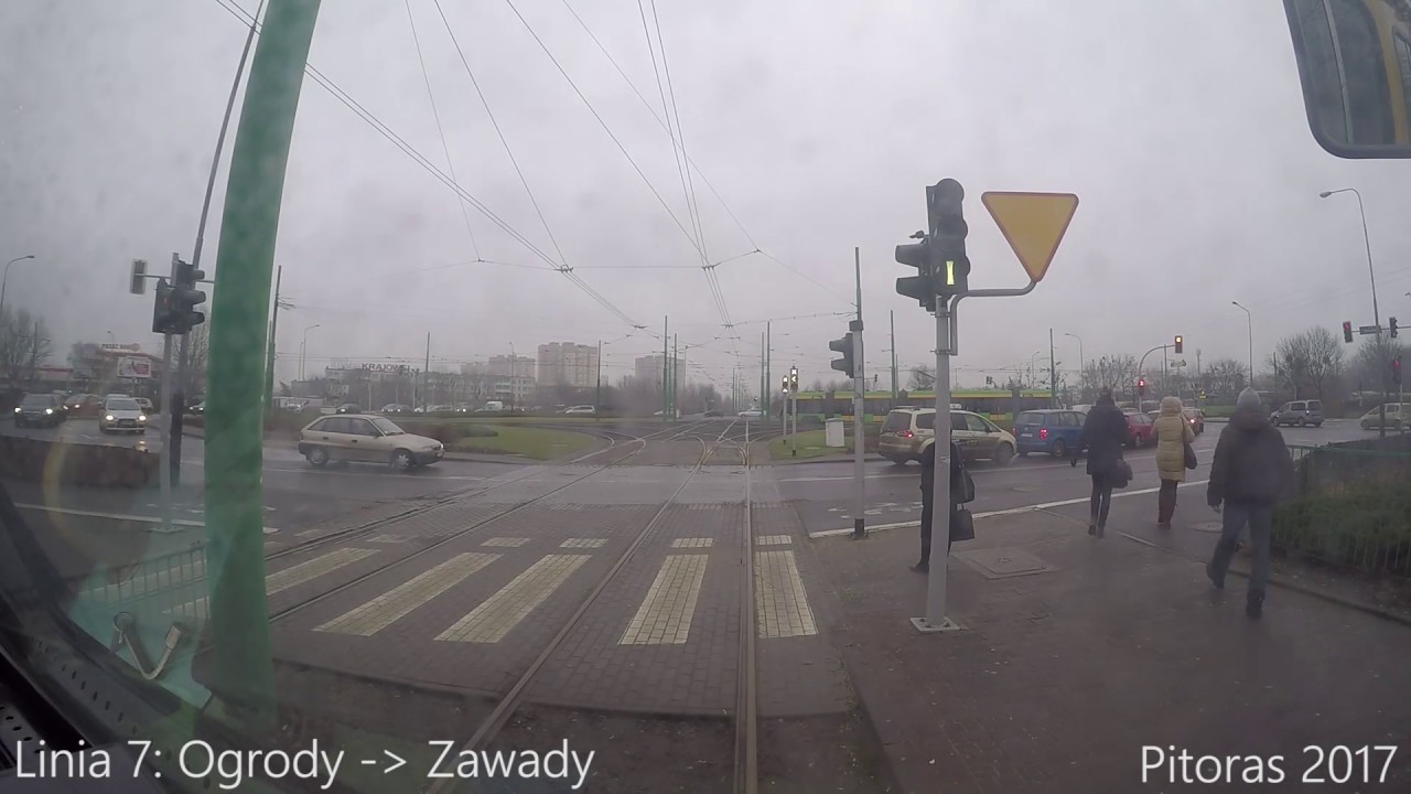 Tramwaje w Poznaniu: Linia 7 | Ogrody - Zawady | Przejazd z kabinie (Short film)