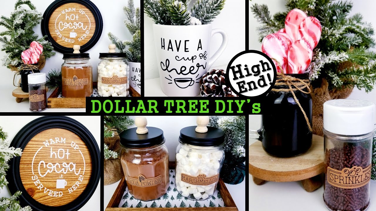 HIGH END- MODERN HOT COCOA STATION | DOLLAR TREE DIY IDEAS