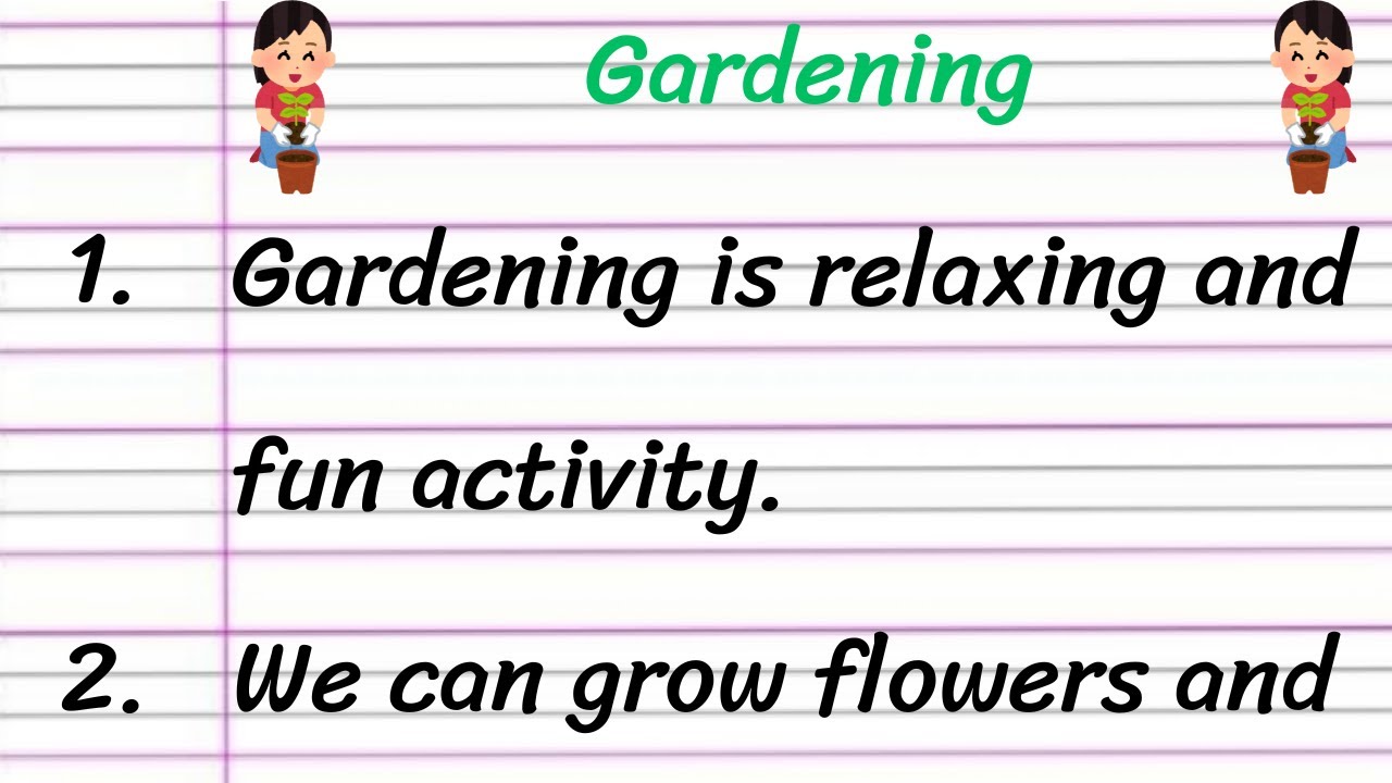Сочинение на тему садоводства (10 строк) на английском языке || Абзац о садоводстве