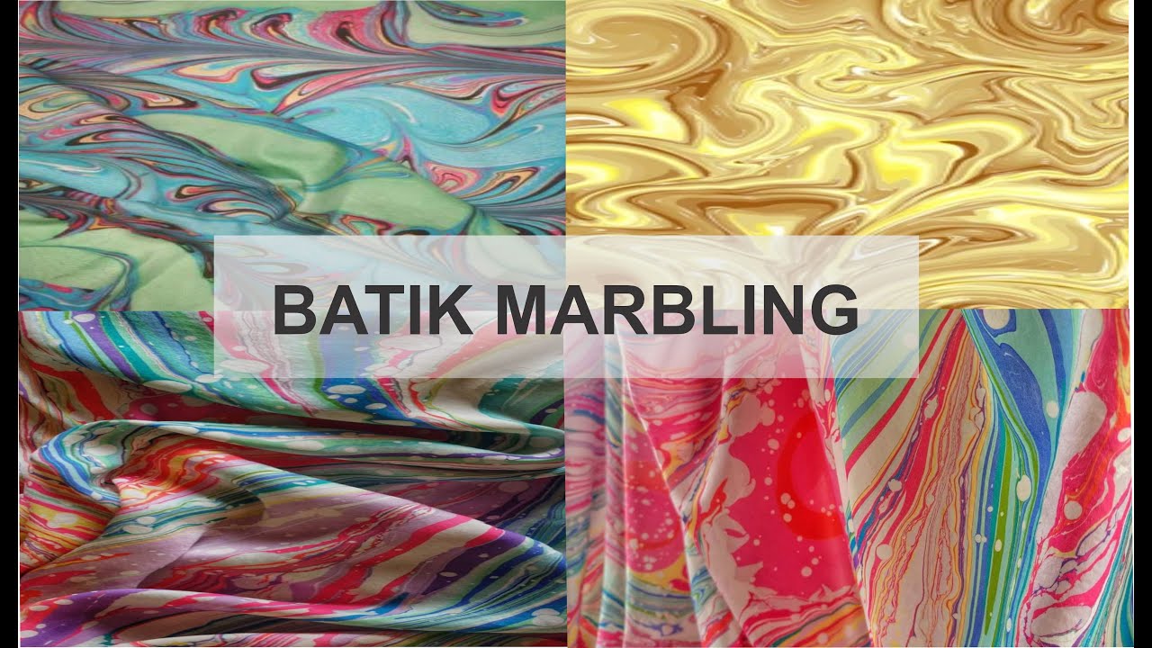 TUTORIAL 9  CARA  MEMBUAT BATIK MARBLING DENGAN PEWARNAAN AIR MENGAMBANG (MOTIF BATU MARMER)
