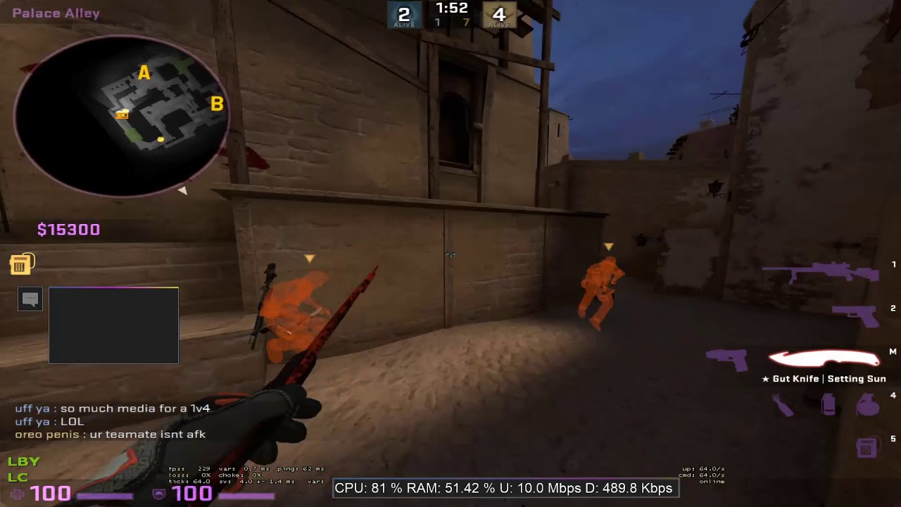 Live Playing 2018 HvH w/ skeet.cc ak gamesense.pub