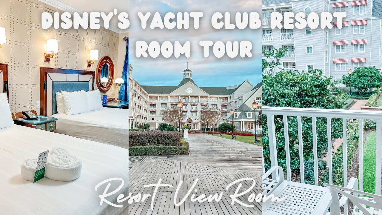 Disney's Yacht Club Resort View Room Tour- Deluxe Room at Disney with a Balcony near Epcot