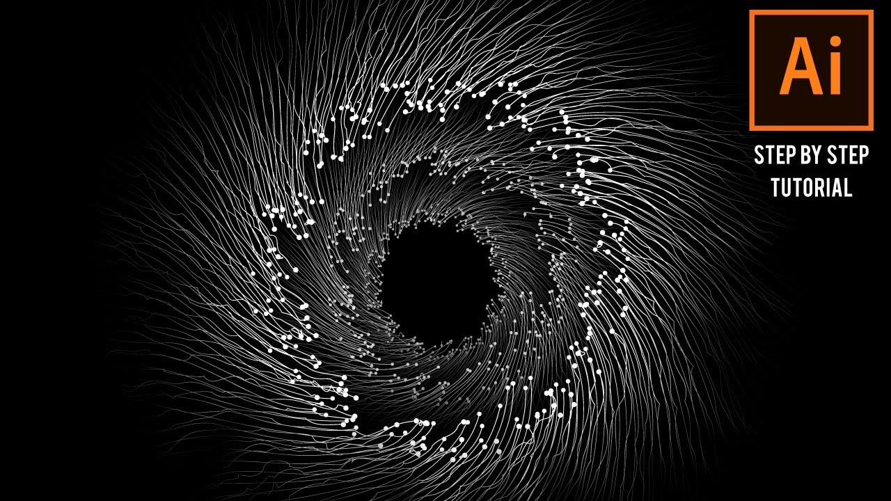 Leveraging Tools to Create Vector Worm Hole in Adobe Illustrator