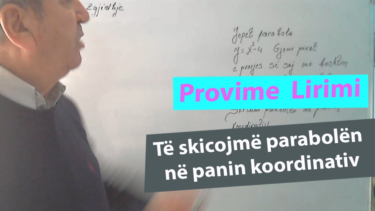 provime lirimi/ Të skicojmë parabolën në panin koordinativ