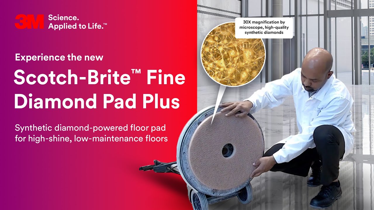 Introducing Scotch-Brite™ Fine Diamond Pad Plus: Revolutionize Marble Floor Polishing