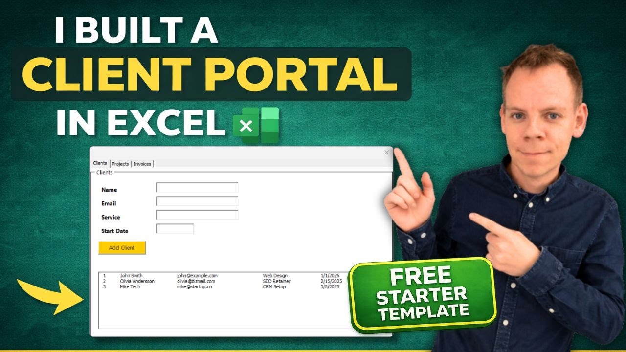 Создайте клиентский портал в Excel: бесплатный стартовый шаблон