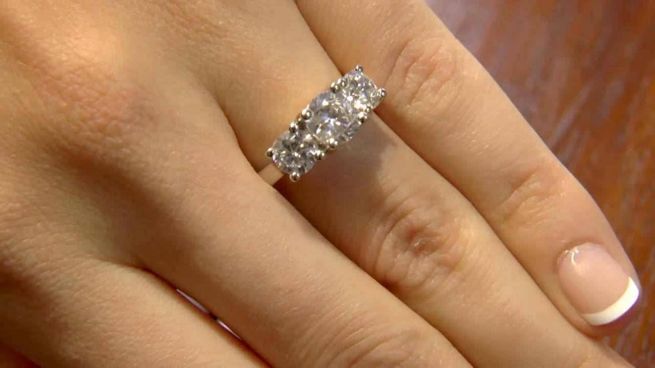 TR1050 2ct Three Stone Diamond Engagement Ring