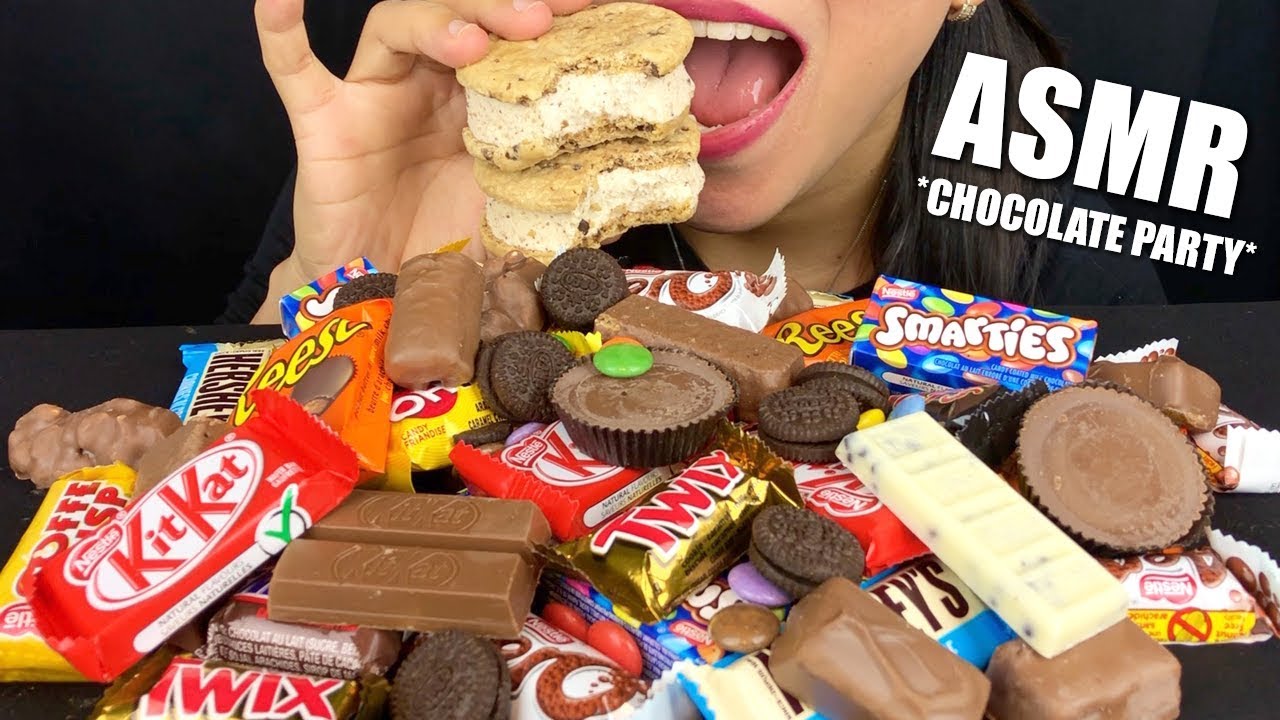 ASMR ASSORTED LEFTOVER MINI CHOCOLATES 초콜릿 아이스크림 리얼사운드 먹방 チョコレート | LaniEats ASMR