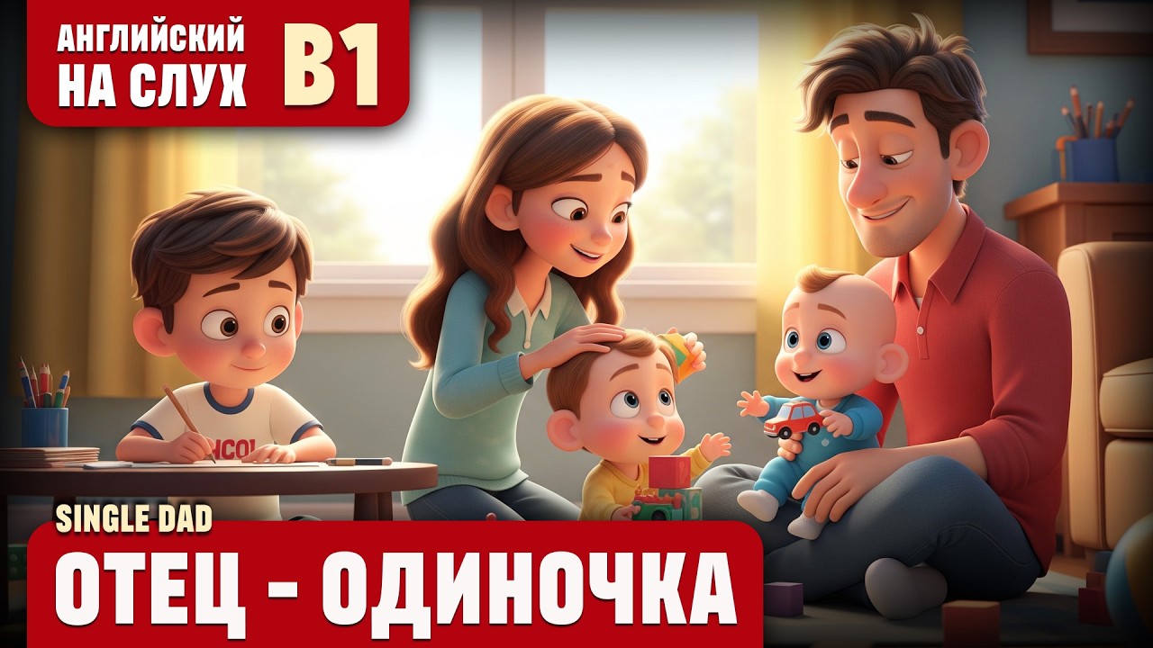 Отец - одиночка. Весёлый рассказ (уровень B1). Английский на слух.