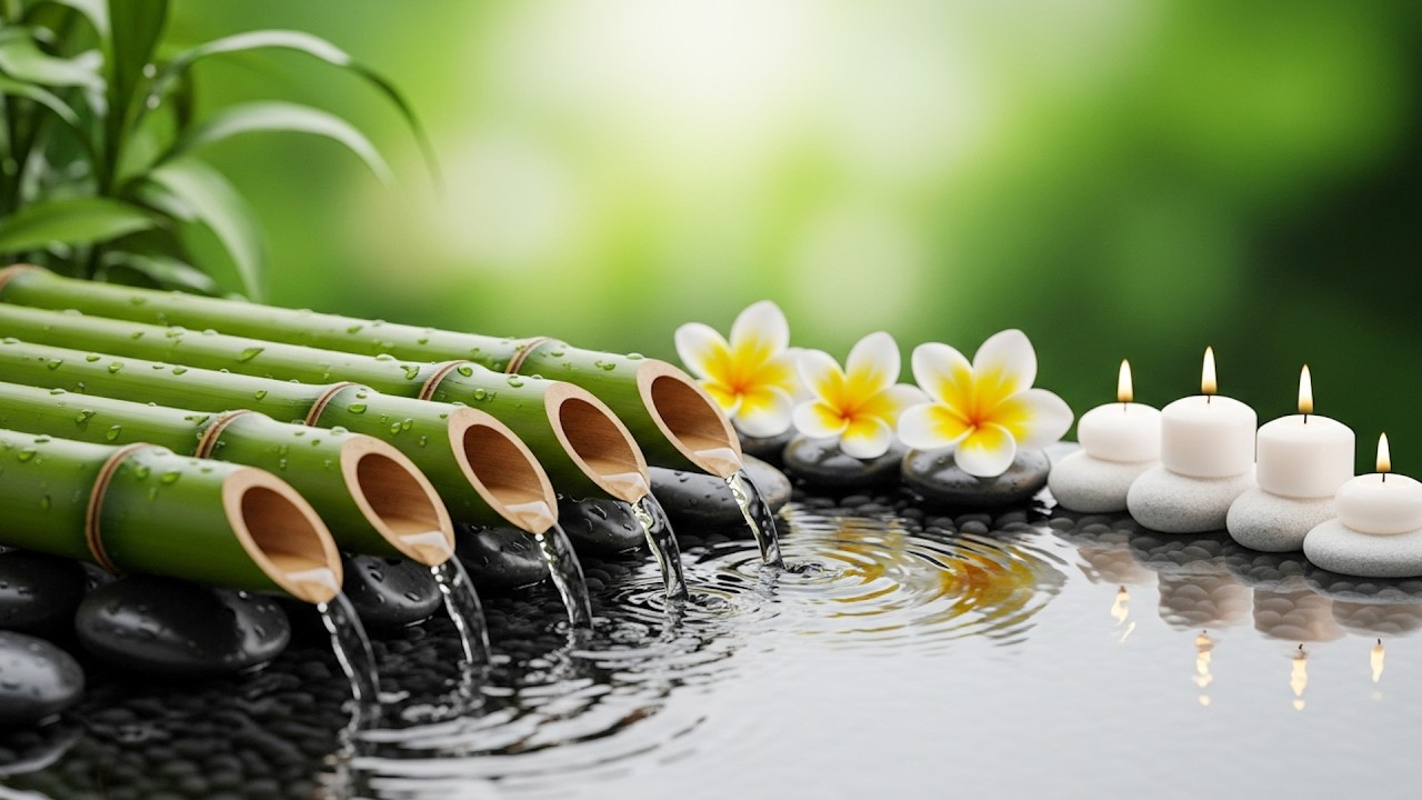 Bamboo Water Sounds & Birds for Deep Sleep 🌿 Peaceful Nature Ambience (10 Hours, No Music)