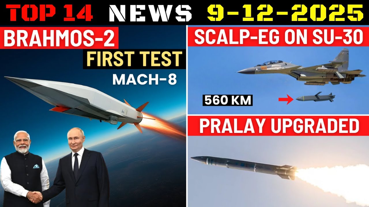 Indian Defence Updates : Brahmos-2 First Test,SCALP-EG on Su-30,Pralay Missile Upgrade,AMCA Delivery