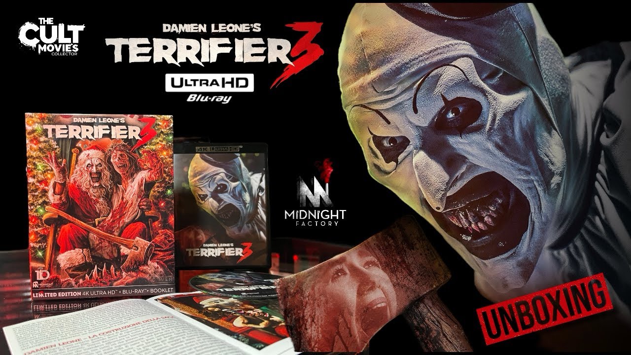 TERRIFIER 3 - Limited Edition (4K Ultra HD + Bluray + Booklet) Midnight Factory | Flash Unboxing