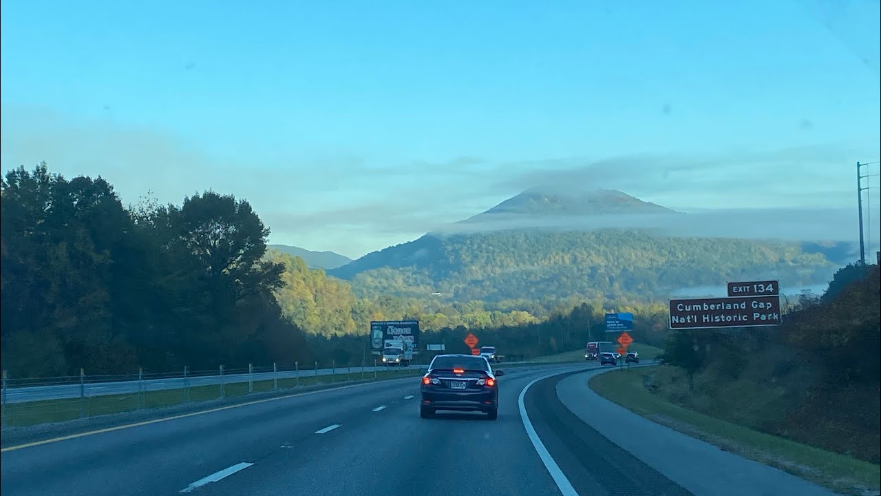 A foggy morning drive from Kodak, Tennessee into Corbin, Kentucky.