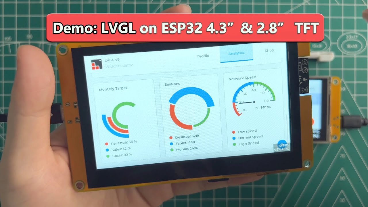LVGL Demo on ESP32-S3 4.3