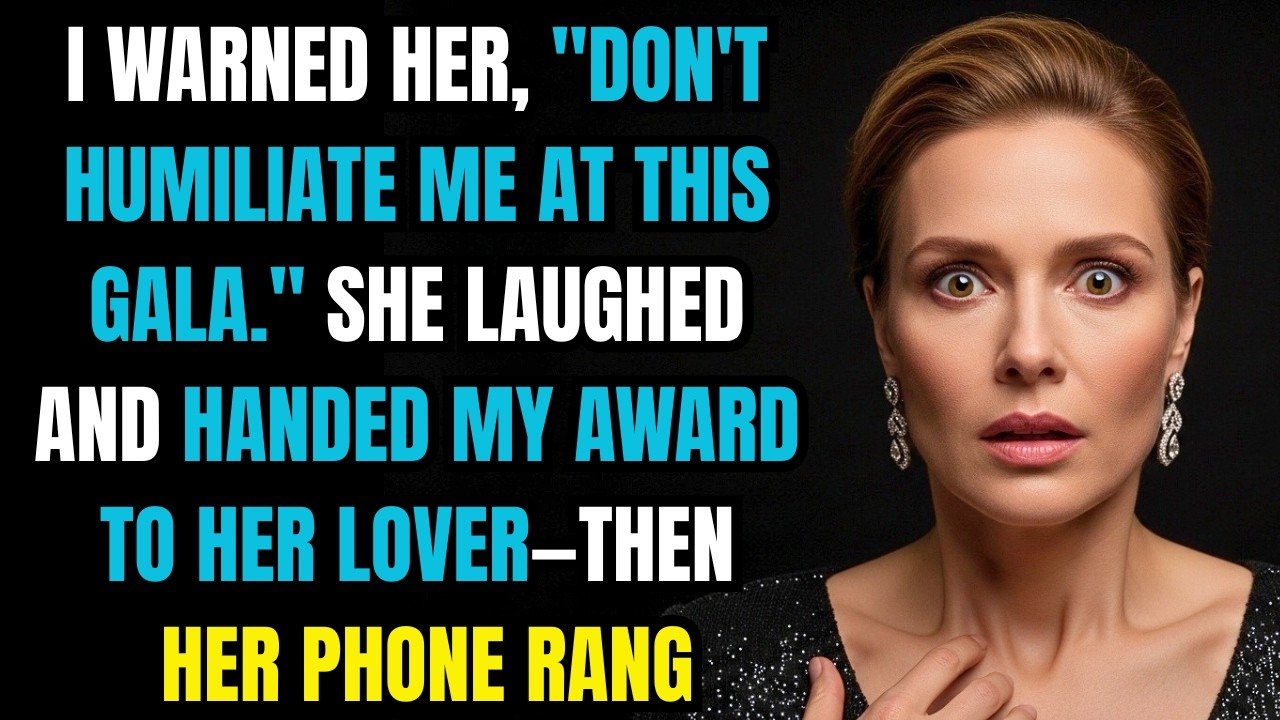 I Warned Her, Don't Humiliate Me At This Gala  She Laughed And Handed My Award To Her Lover—Then Her