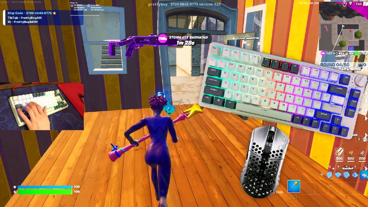 Unboxing Royal Kludge H81 Keyboard + Fortnite ASMR 😍 Keyboard Sounds Gameplay