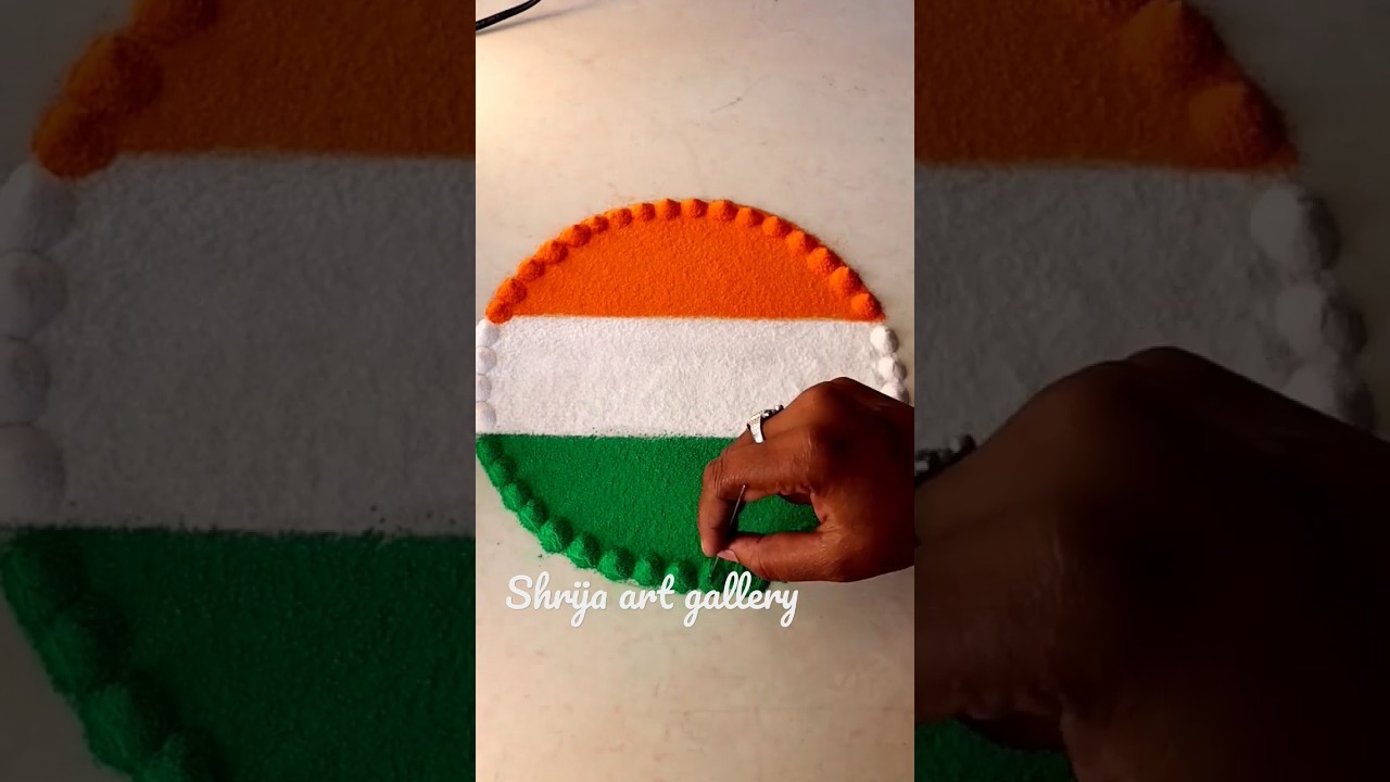 republic day rangoli design #shorts #youtubeshorts #rangoli #republicday #independenceday