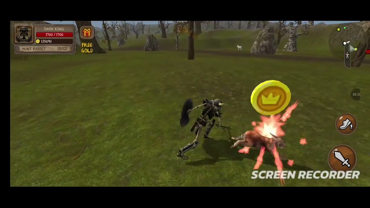 Caçando 10 coelhos no skeleton king simulator