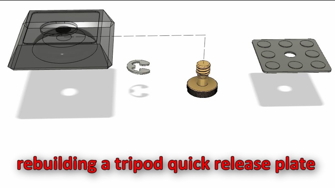 DIY - Quick release plate for camera tripod - complete version