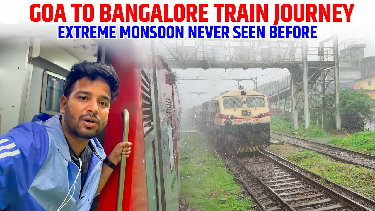 GOA TO BANGALORE Train journey in 2 parts  - Experiencing Dudhsagar falls and more