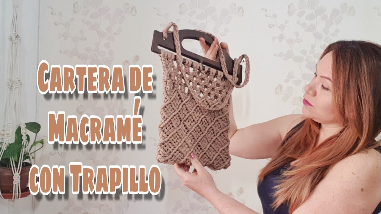 Cartera de Macramé con Trapillo - Macrame con trapillo