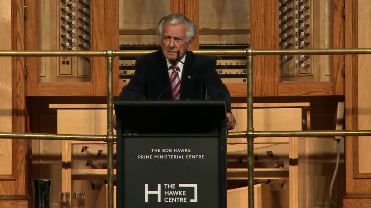 The Hon Bob Hawke AC Delivering the Vote of Thanks at the 2017 Annual Hawke Lecture
