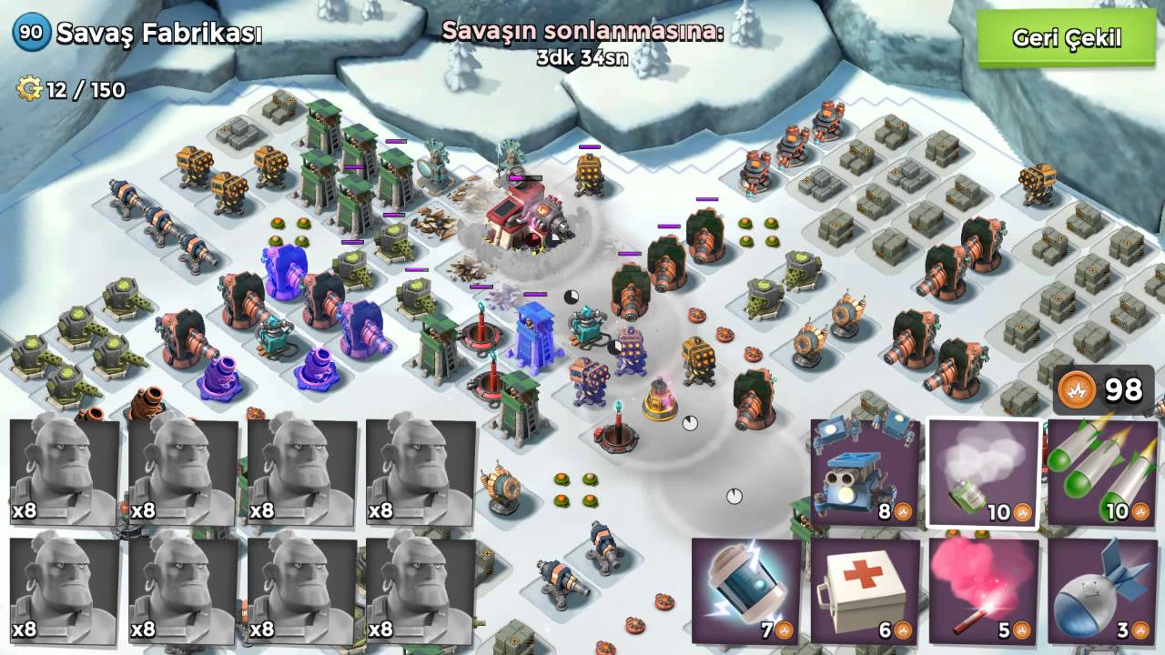 Boom beach Albay Gearheart Şavaş Fabrikası