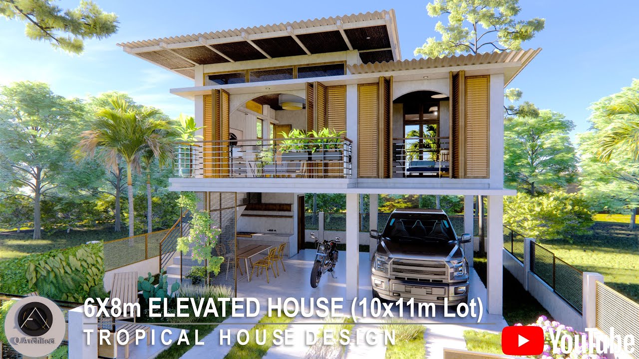 6x8m ELEVATED HOUSE DESIGN (10x11m Lot)