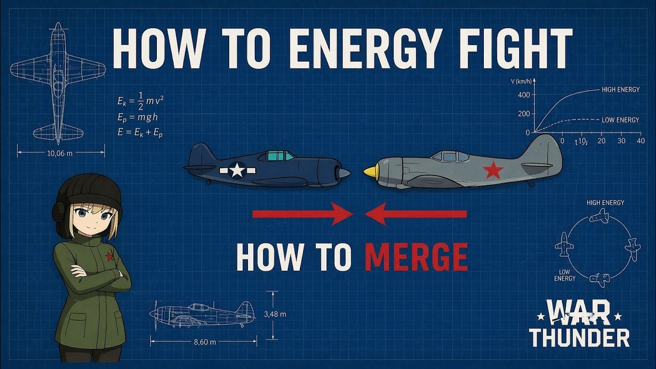 How to energy fight in War thunder | lesson 2 the merge