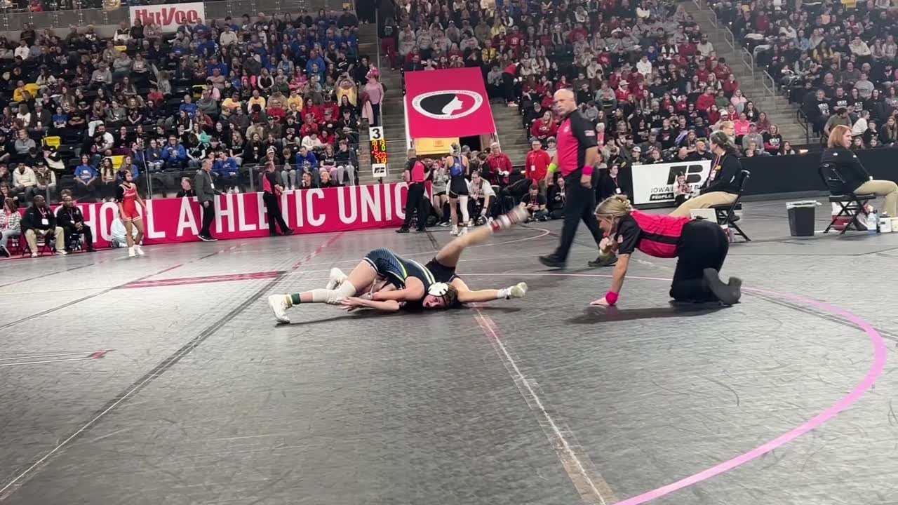 Highlights from SWI wrestlers at the 1A morning session of the Iowa girls wrestling state tournament