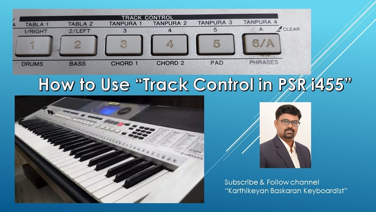 How to use "Track Control" in PSR i455|Inbuilt Bass & Chords feature|