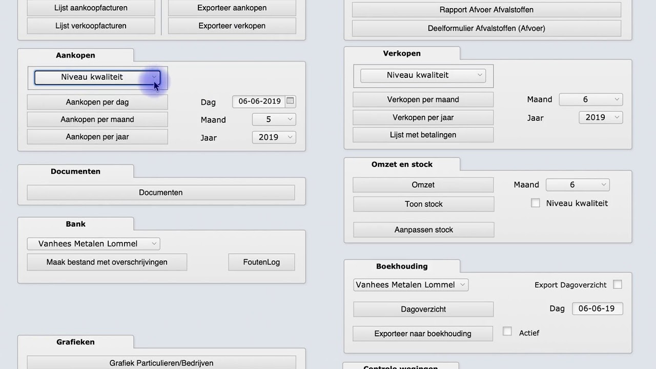 Rapport Aankopen maand