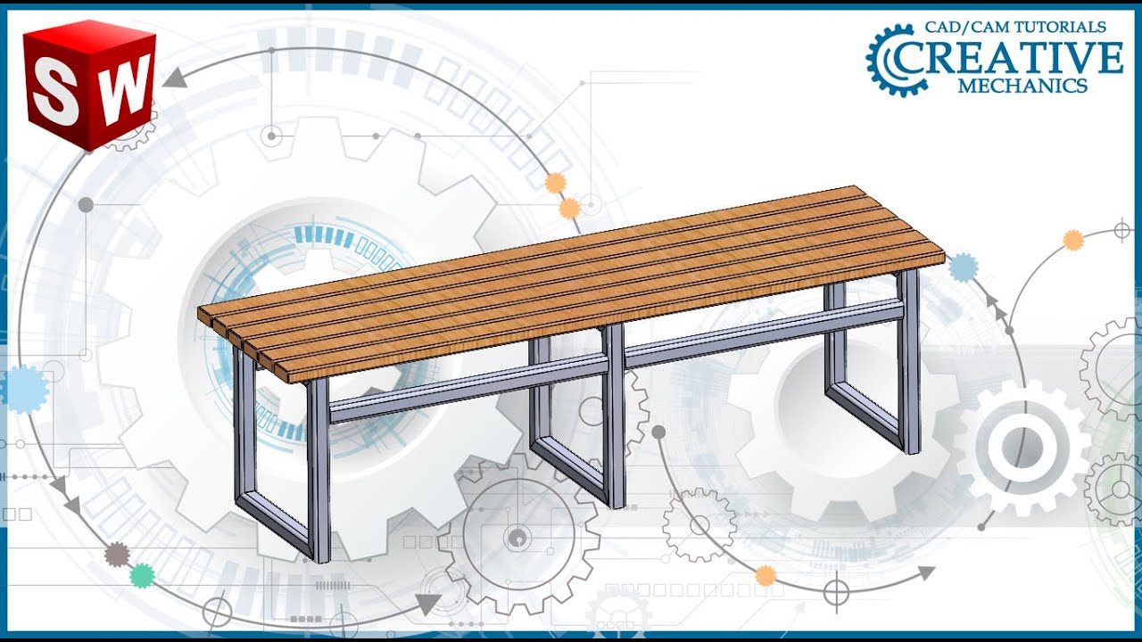 Сварные конструкции в Solidworks  Лавка в Solidworks