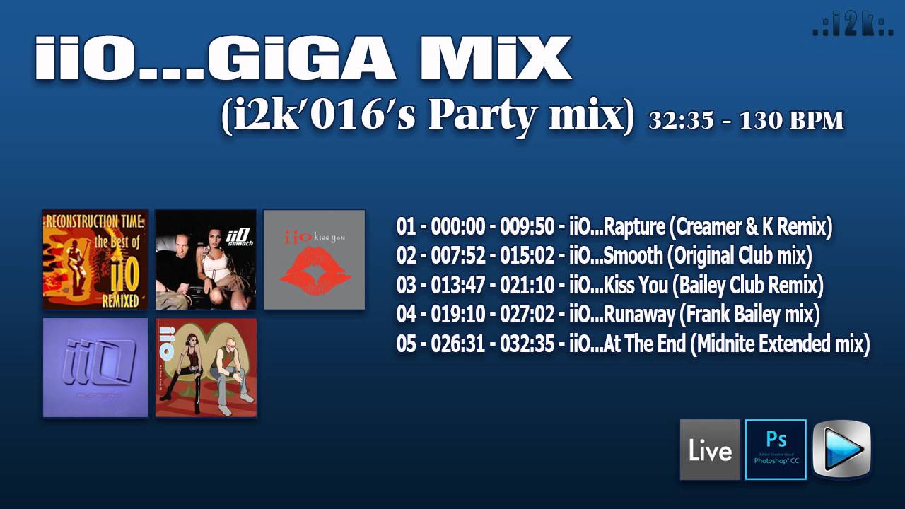 iiO...Giga MiX (i2k'016's Party mix) ~ (33 min.)