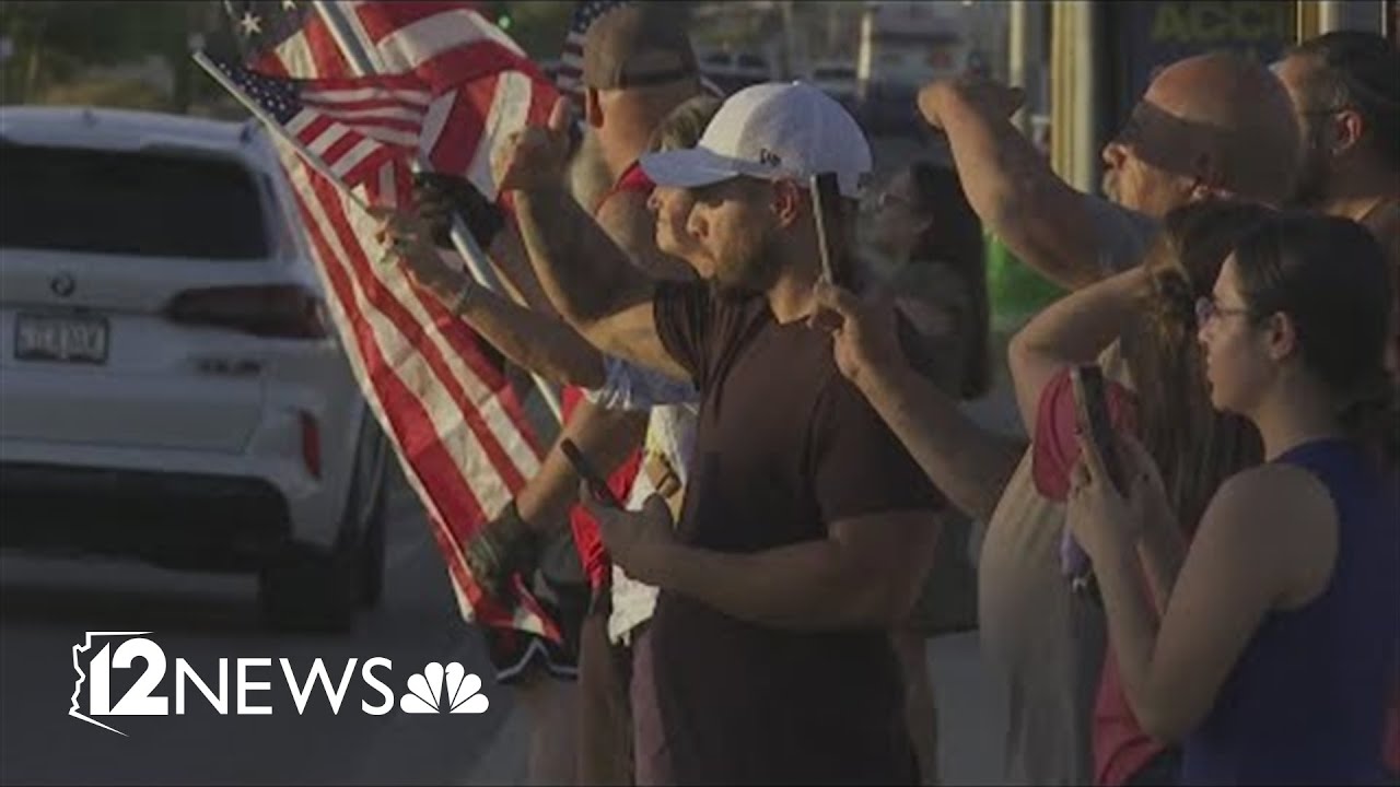People gather to pay respects to Charlie Kirk