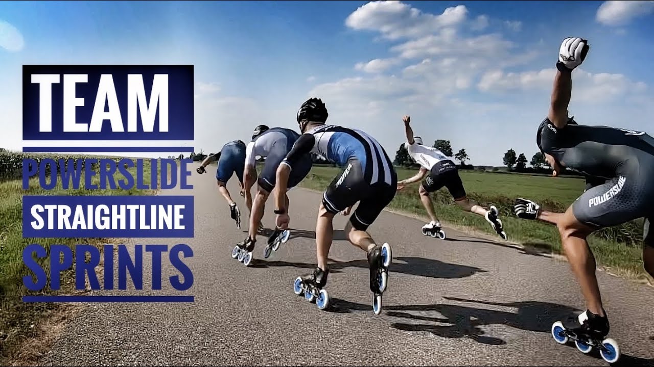 Team Powerslide straighline sprints during training camp