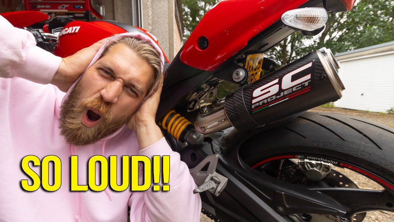 I Fitted A Race Exhaust To A Ducati Monster [SC Project Exhaust Sound]