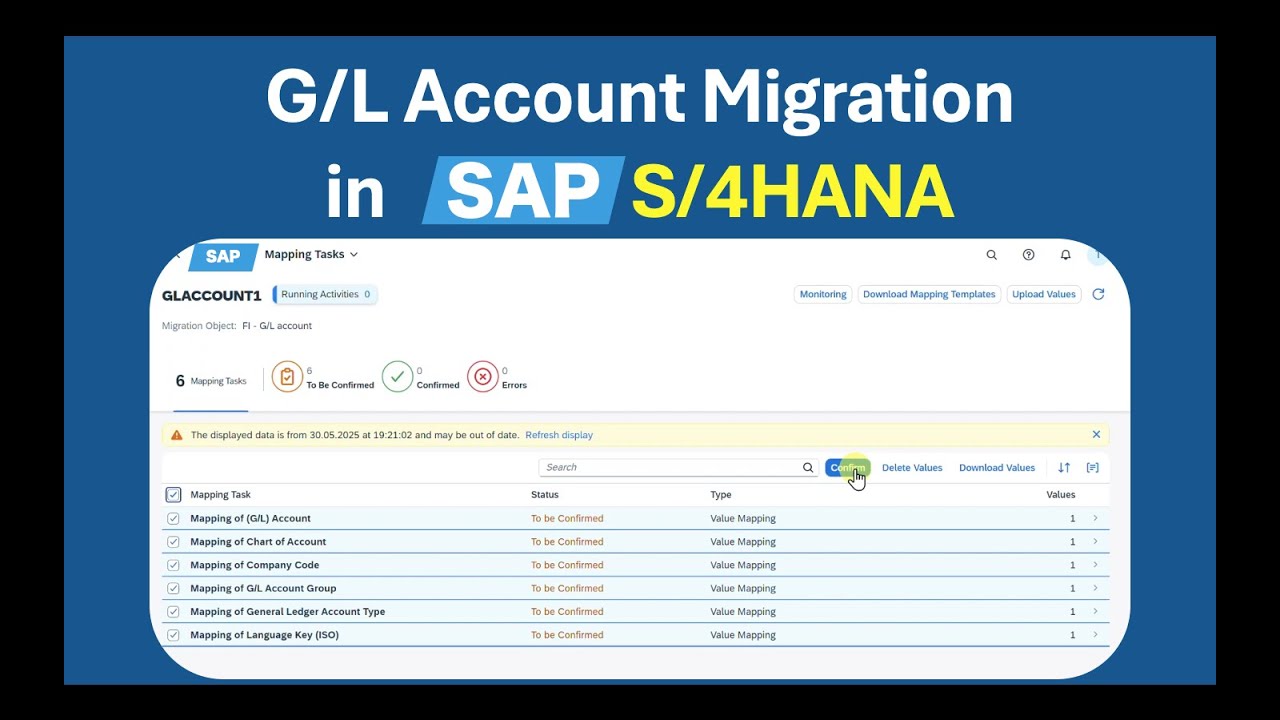 SAP S/4HANA G/L Account Migration | A Step-by-Step Guide using the SAP Migration Cockpit