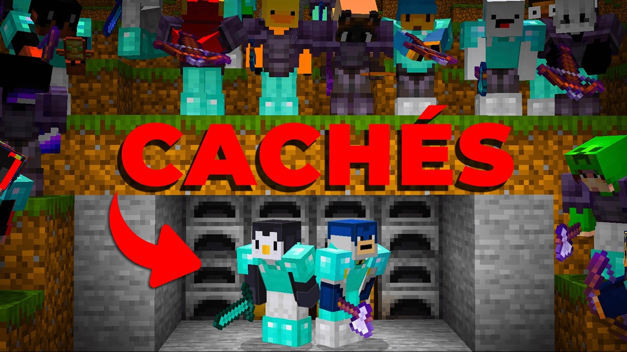 Survivre Pourchassés Par 30 CHASSEURS sur Minecraft.