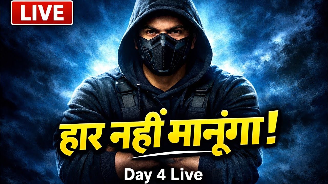 LIVE 🔴 1000 से पहले हार नहीं मानूंगा | Day 4 Journey
