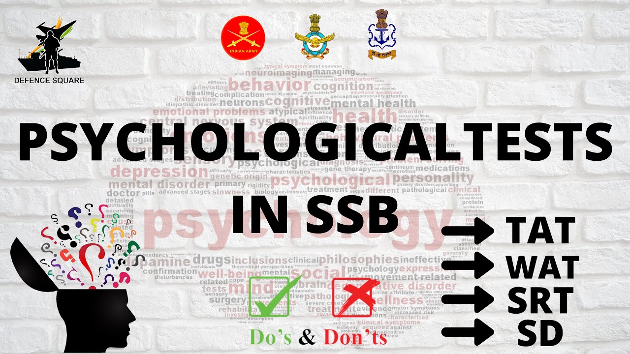 Psychological Tests in Detail || SSB  SERIES|| TAT || WAT || SRT || SDT ||