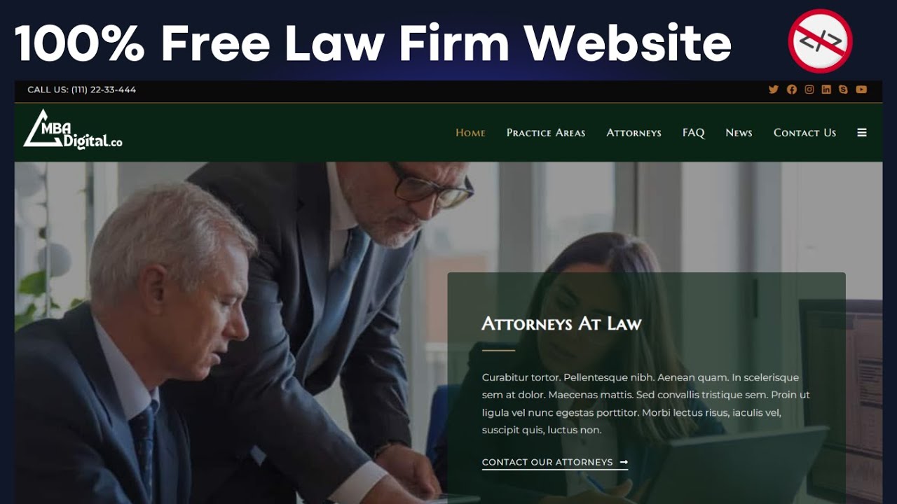 how to make 100% Free Law firm website with WordPress | step by step tutorial for beginners