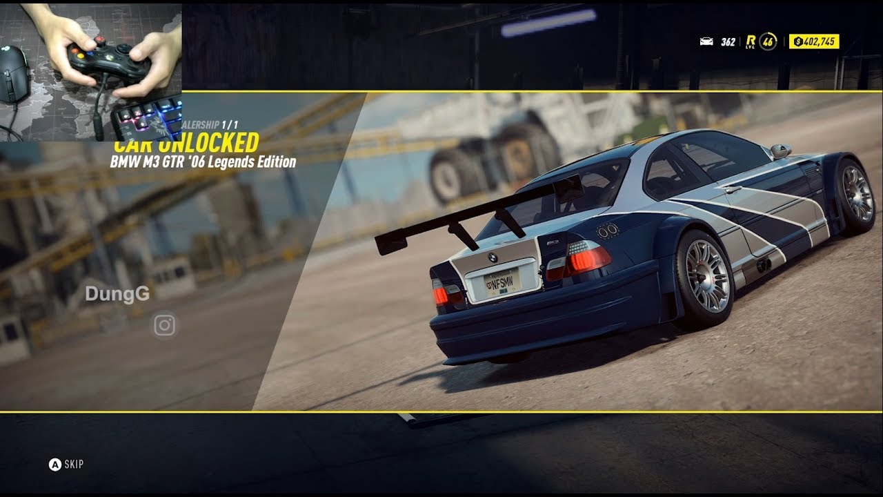 Как разблокировать BMW M3 GTR в NFS Heat