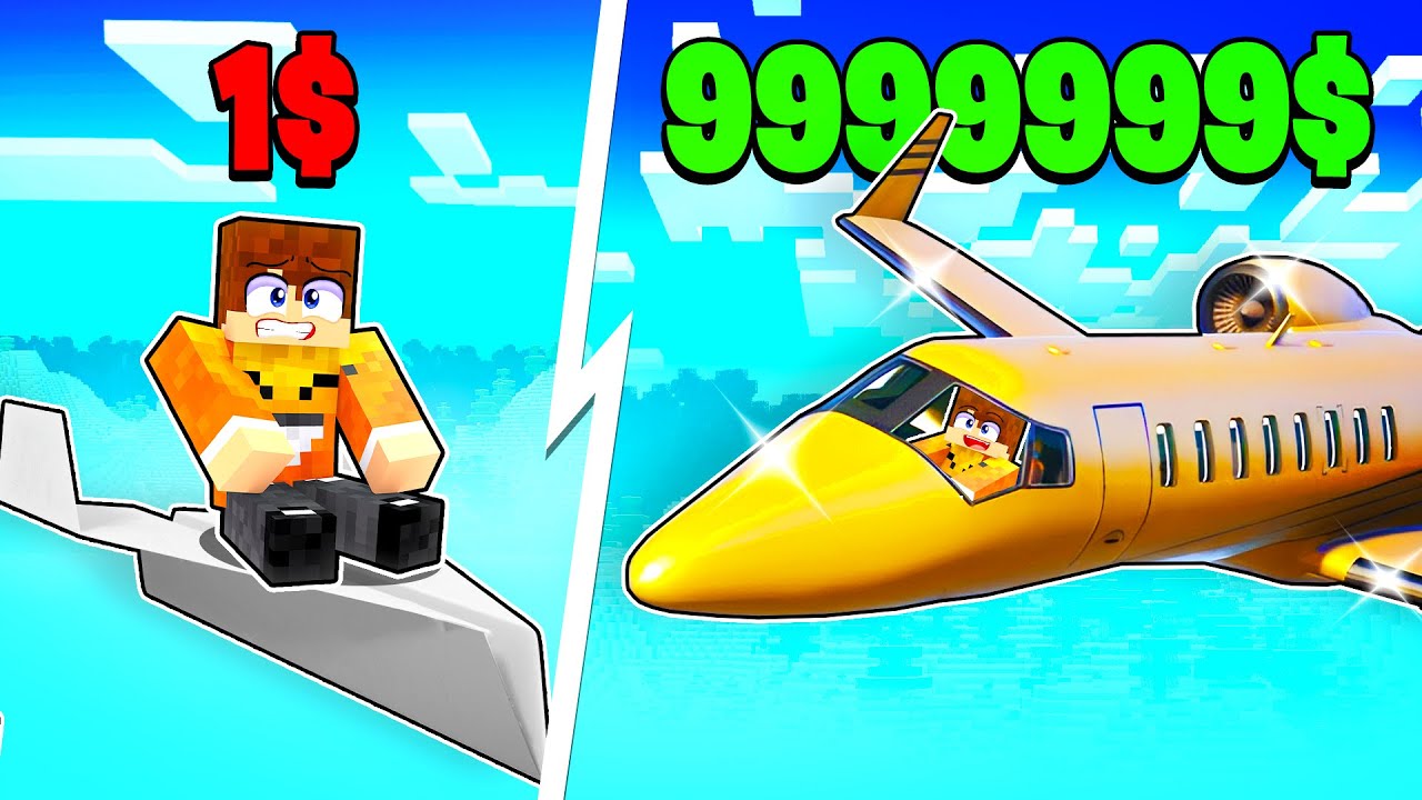 САМОЛЁТ за $1 ПРОТИВ $999999 в Minecraft!